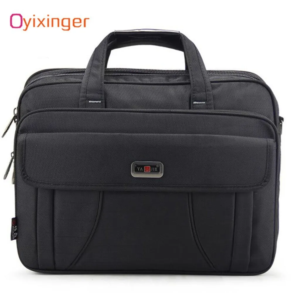 OYIXINGER 2019 كبيرة حقيبة الأعمال الرجال حقائب كتف 15 بوصة حقيبة لابتوب الذكور للماء السفر حقائب مكتب العمل النساء
