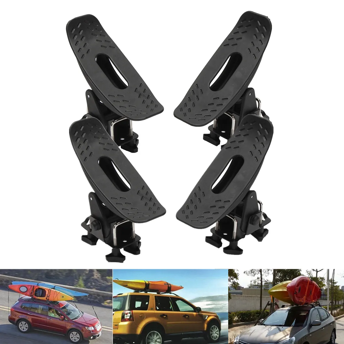 

4PCS 17x8.2x22.5cm Car Loader Carrier for Speedboat Canoe Universal Kayak Carrier Holder Saddle Watercraft Roof Rack Arm Canoe