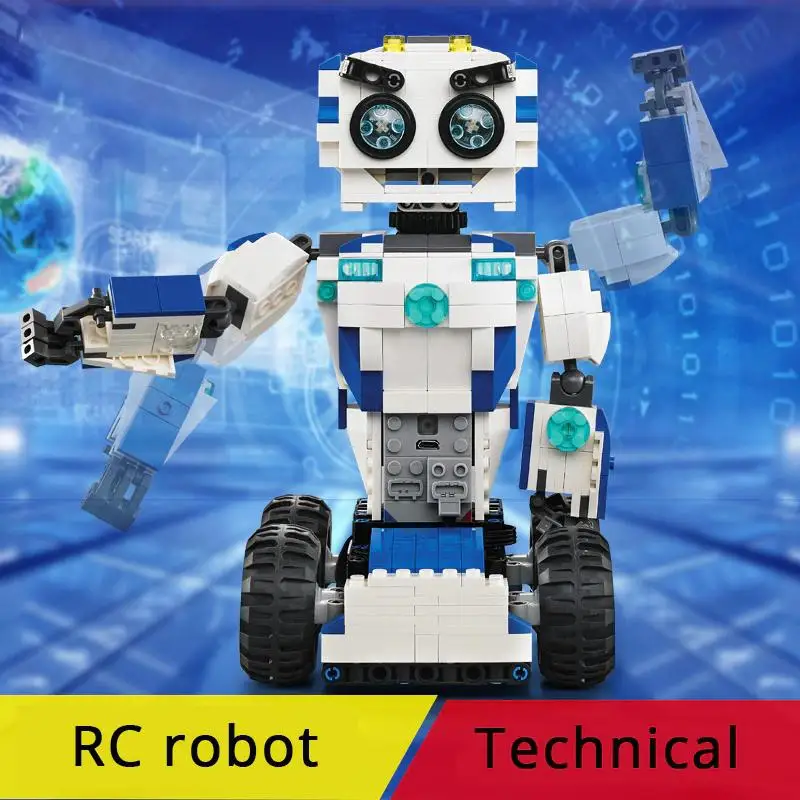 

LeadingStar 2 in 1 Assembly Blocks Electric DIY Remote Control Smart Robot Kids Boys Toy