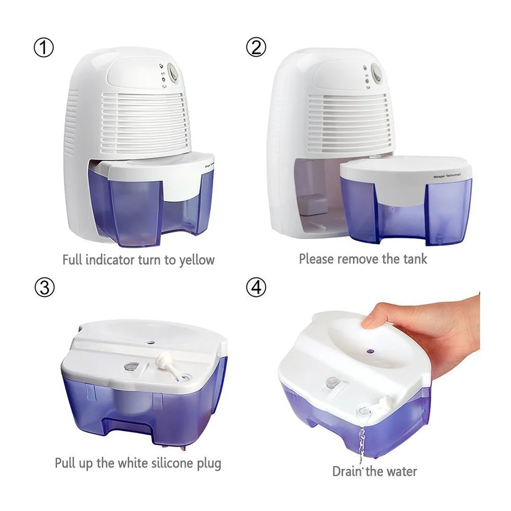 

1Pc Dehumidifier Mini Compact Portable Dehumidifier Air Dryer Damp Remover Machine for Kitchen Basement Bedroom