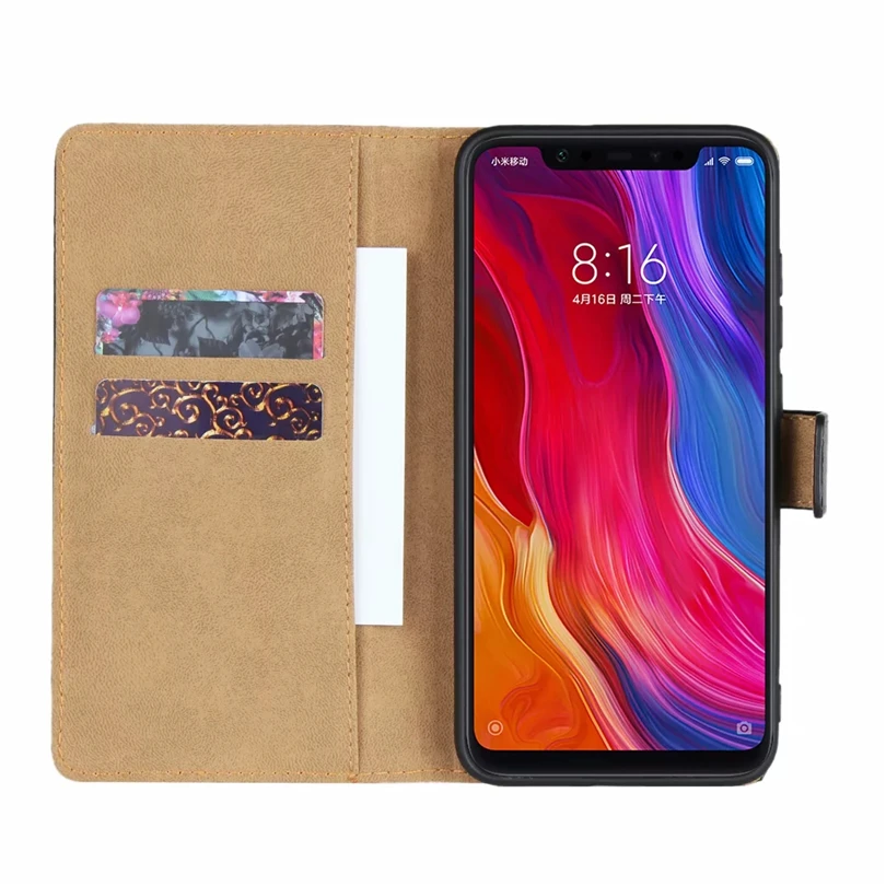Чехол бумажник из натуральной кожи для Xiaomi F1 A1 A2 8 Redmi Note 6 5 Pro телефона с откидной