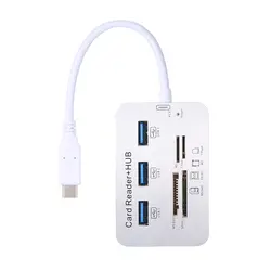 Type-C Все в одном кардридере 3 USB3.1 концентратор MS SD M2 TF для MacBook USB 3,1 концентраторы с SD TF карт для ноутбука