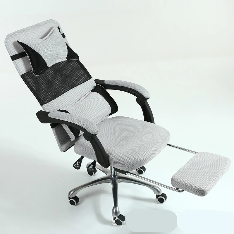 

Light Ergonomics Computer Chair with Footrest Household Simple Swivel Chair Lifted and Rotation Multifunction Mesh Cloth Chair