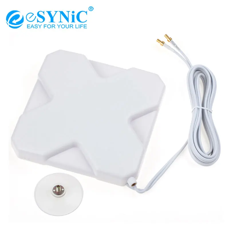 ESYNiC новая 35dBi 4G/3g LTE TS9 широкополосная антенна усилитель сигнала два порта