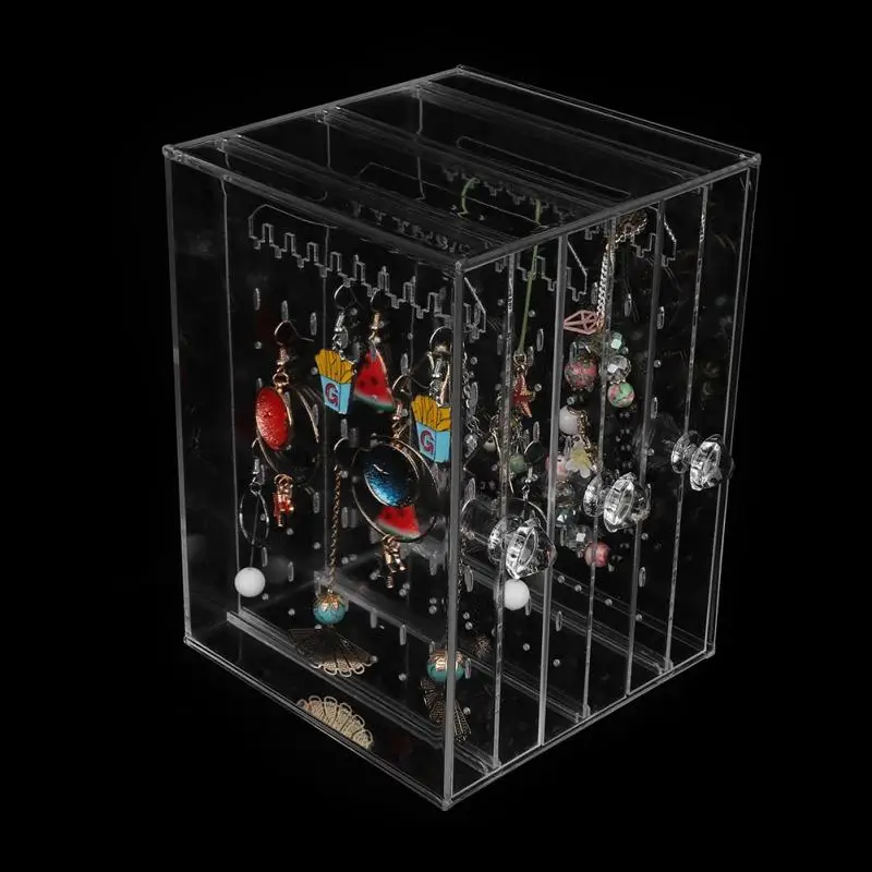 

Transparent Acrylic Earring Stands Shelf High Quality Jewelry Storage Box Display Holder Ear Stud Jewellery Stand Storage Cases