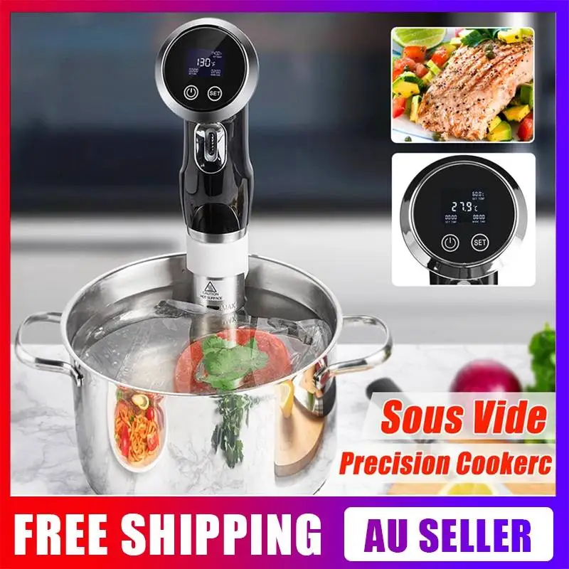 

Slow Cookers Bolomix 1500W Vacuum Slow Sous Vide Food Cooker Powerful Immersion Circulator LCD Digital Timer Stainless Steel