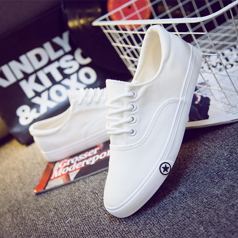 

Spring New Pattern Student Canvas Shoe Woman Ins All-match. Small White Shoes Woman Flat Bottom Skate Shoes Casual Shoes Woman