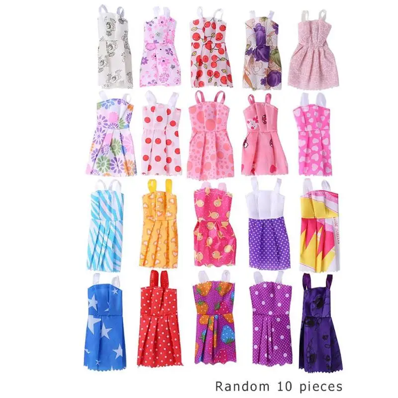 Doll Accessories 10 Doll Clothes Dress+6 Plastic Necklace+10 Pairs Shoes Doll Accessories 10 Doll Clothes Dress+6 Plastic Necklace+10 Pairs Shoes