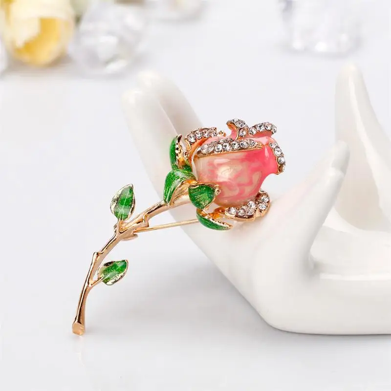 

Elegant Women Personality Brooch Rose Flower Brooch Pin Costume Jewelry Clothes Accessories Jewelry Brooches For Wedding