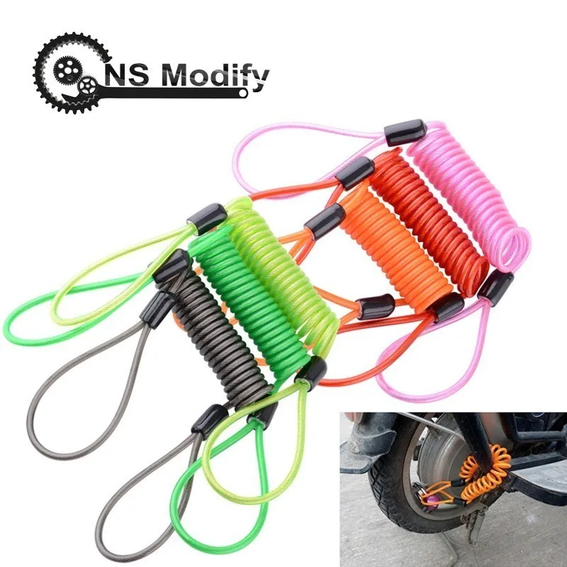 

NS Modify 150cm Alarm Disc Lock Security High Quality Anti Thief Motorbike Motorcycle Wheel Disc Brake Bag Reminder Spring Cable