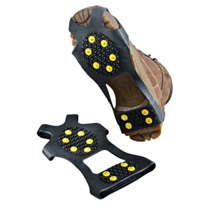 

Multi-Purpose Non-Slip Ten-Tooth Crampons Ice-Snow Rivet Non-Slip Spikes Boots Clip