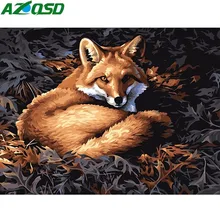 AZQSD картина маслом по номерам лиса Ручная роспись холст Современная Настенная картина для гостиной домашний Декор Сделай Сам настенная художественная картина с животными K081