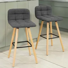 SoBuy FST50-DGx2 Set of 2 Kitchen Breakfast Barstool Bar Stool with Fabric Padded Seat SoBuy FST50-DGx2 Set of 2 Kitchen Breakfast Barstool Bar Stool with Fabric Padded Seat