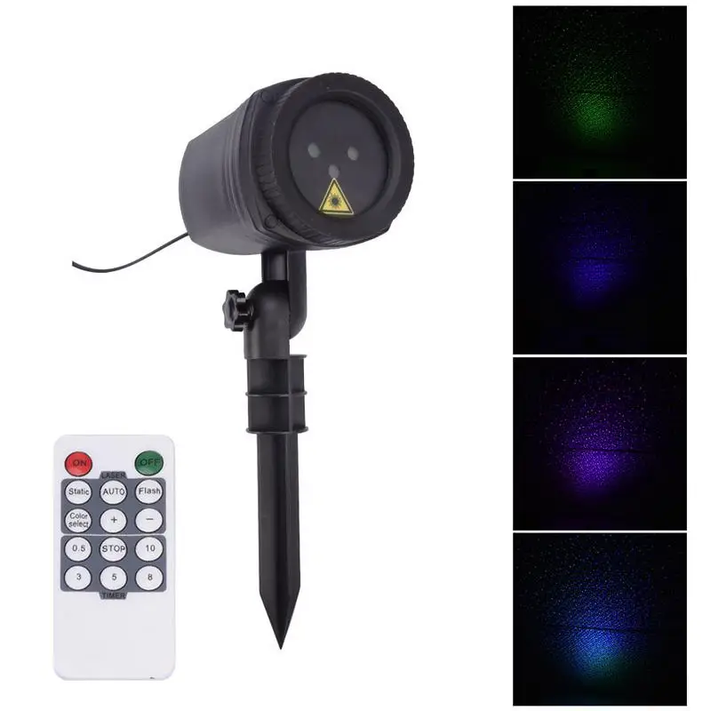 

New Outdoor RF Remote Control RGB Dynamic Starry Laser light Projector New Year Holiday Light Christmas Tree Decoration for Home