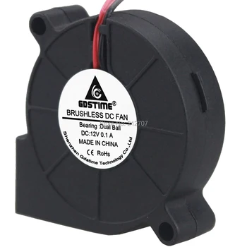 

Gdstime 5015 Radial Turbo Blower DC 12V Ball Bearing 50mmx50mmx15mm 5cm 50mm 3D Printer Cooling Fan
