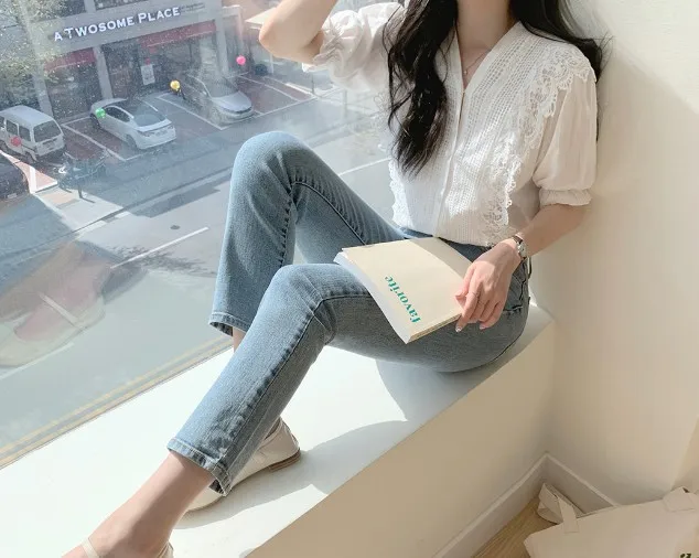 

Embroidery lace shirt Summer femme Casual white Women short sleeve Linen Cotton Girls Blouse Plus Size Women Blouses Top femme