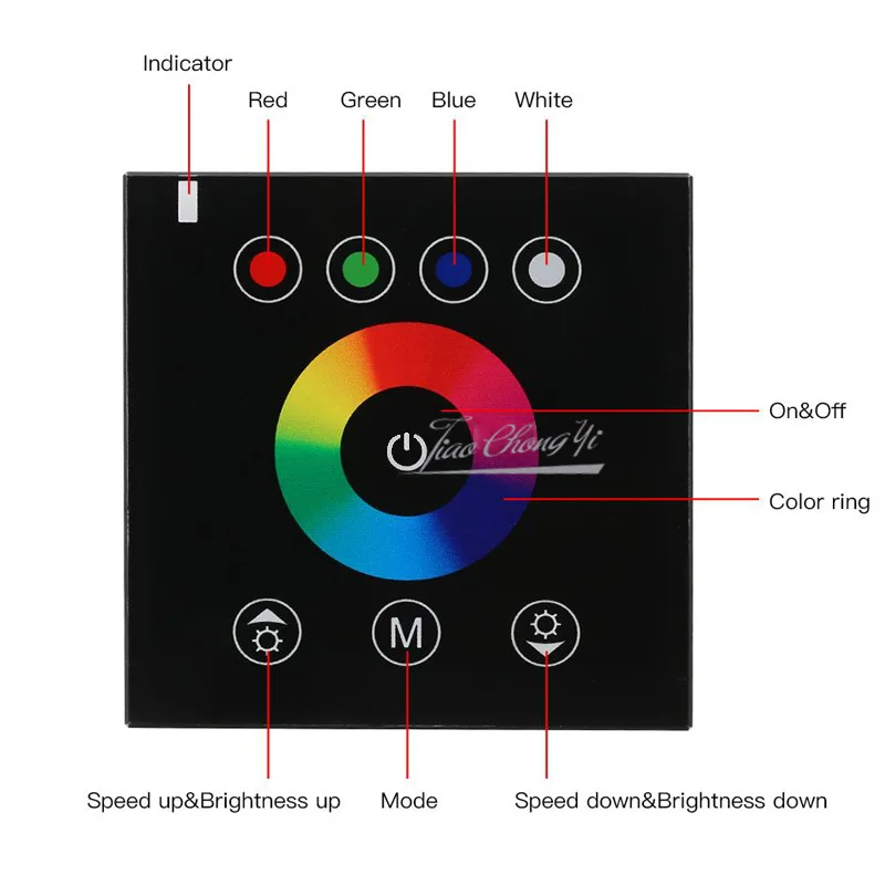 Сенсорная панель RGBW контроллер/Одноцветный диммер/регулятор цветовой температуры 12-24 В 4CH настенный для домашнего отеля светодиодный переключатель