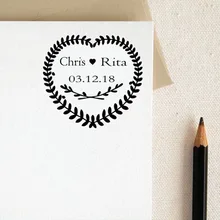 Свадебная печать индивидуальная Самостоятельная Заправка чернилами печати имя и Дата штамп