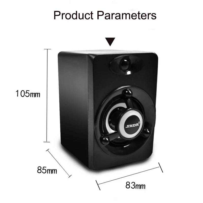 SADA, V-118, USB, проводной динамик, светодиодный, компьютерный динамик, цветной, для басов, стерео, музыкальный плеер, звуковая коробка для ноутбука, планшета, ПК, смартфона