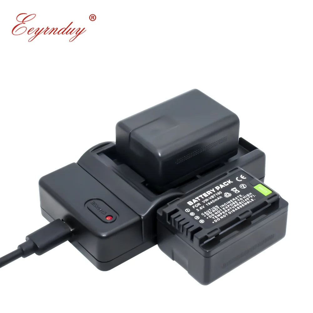 

2pcs VW-VBT190 VBT190 VBT380 Camcorder Battery charger set for Panasonic HC-V110 HC-V130 HC-V160 HC-V180 HC-V201