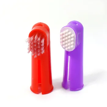 

100 Sets Dog Cat Cleaning Finger Toothbrush Mini Portable Rubber Massage Toothbrush for Pets Grooming Tools