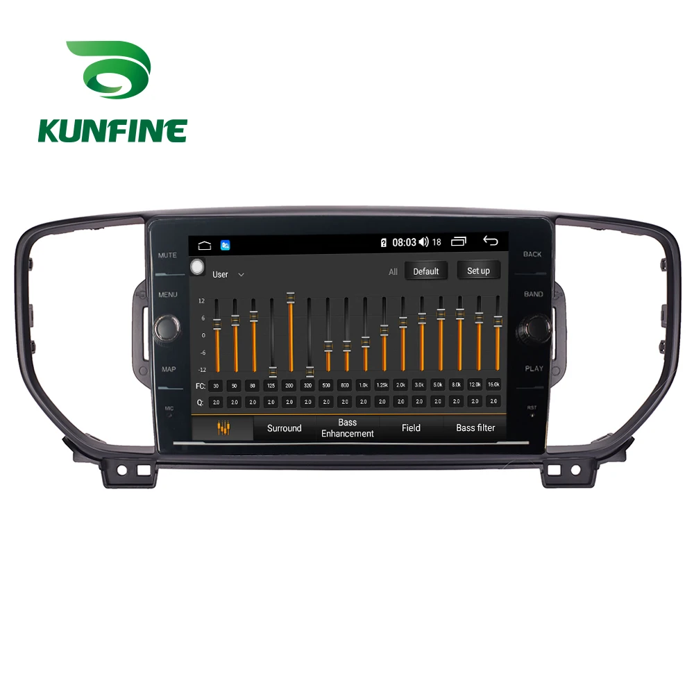 Excellent Octa Core ROM 64GB Android 8.1 Car DVD GPS Navigation Player Deckless Car Stereo for KIA KX5 Sportage R 2016 Black Color Radio 4
