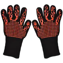 Детская безопасность перчатки для барбекю пособия по кулинарии термостойкость 500 градусов Цельсия перчатки для гриля выпечки сварки handschoenen