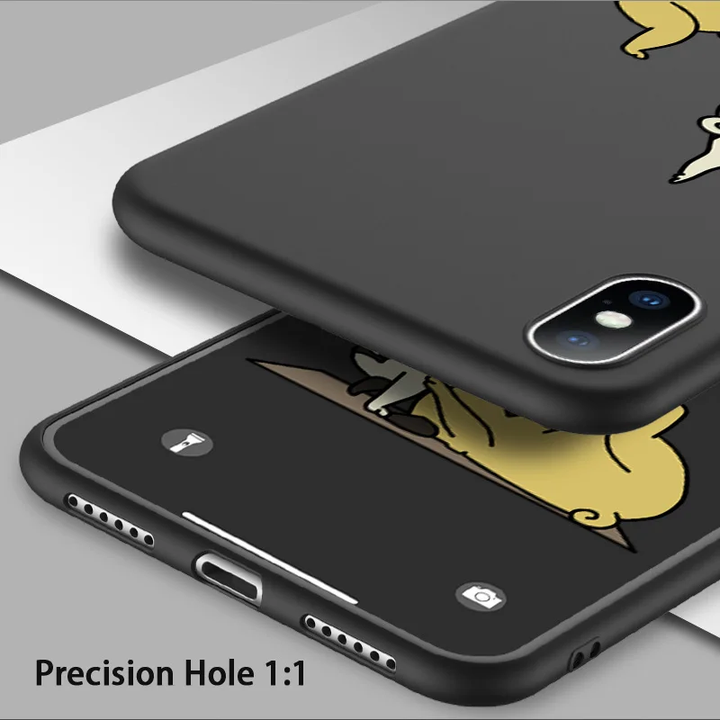 Мультяшный чехол USLION для телефона iPhone X Xs Max XR 11 Pro смешные чехлы с рисунком собаки 8