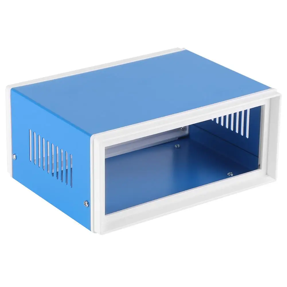 

DIY Junction Box Terminal Connector Metal Case Iron Enclosure Cabinet Electrical Connection Project Box Blue 170x130x80mm