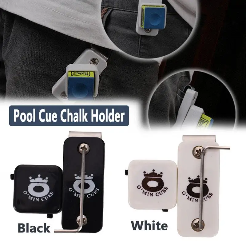 Snooker Billiards Pool Table Plastic Cue Chalk Holder Belt