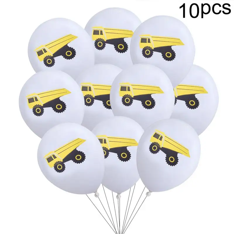 

10Pcs 12 Inch Decorative Party Balloons Dumper Printed Latex Balloons Set With Ribbon Decor Ornaments For Hotel House Garden