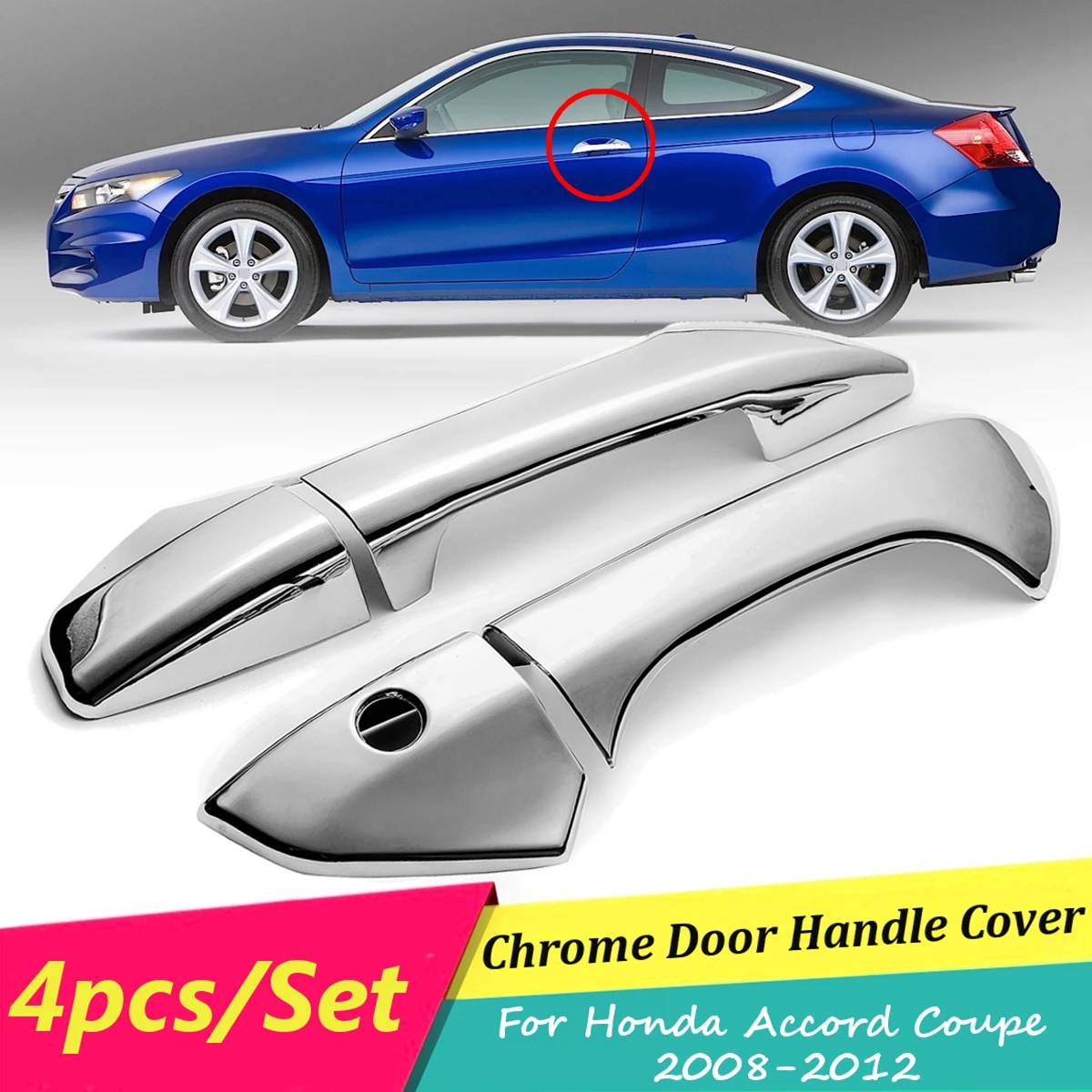 

Car Side Door ABS Handle Cover Trim Sticker Guards for Honda Accord for Coupe 2008-2012 2 Door Car Exterior Accessories Styling
