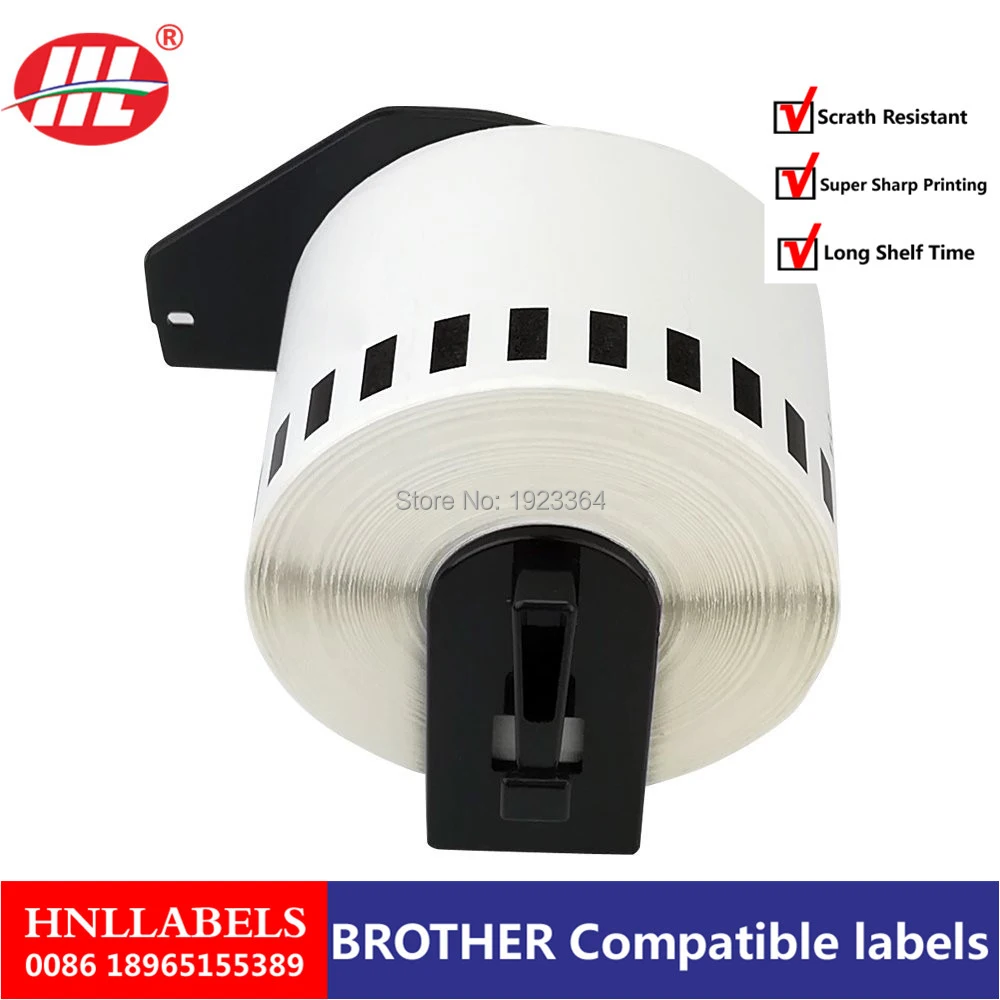

50X Rolls Brother Compatible Labels DK-22223 50mm x 30.48m adhesive sticker continuous labels dk 22223 dk22223 etichette