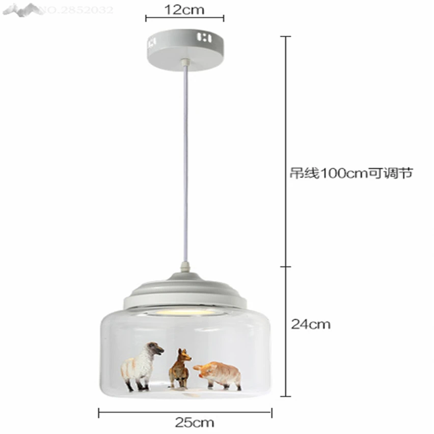 Милый креативный прозрачный стеклянный кулон, светильники, Северный постмодерн, минималистичный бар для животных, лампа, лестница для спальни, столовая для комнаты, Подвесная лампа