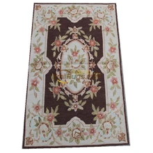 Простой переход Aubusson точка ковер из китайской шерсти Французский регион ковер с большой игольчатой точки ручной вязки ковры