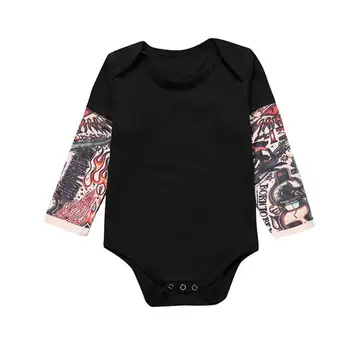 

Kidlove Baby Boy Long Sleeve Tattoo Romper Pure Cotton Jumpsuit Playsuit One Pieces Outfit Gift