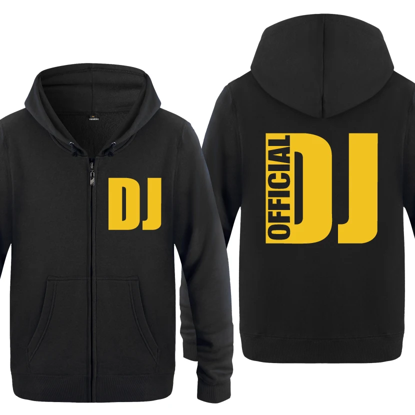 Best DJ Creative Novelty Music Hoodies Men 2018 Men #039;s Fleece Zipper Cardigans Hooded Sweatshirts