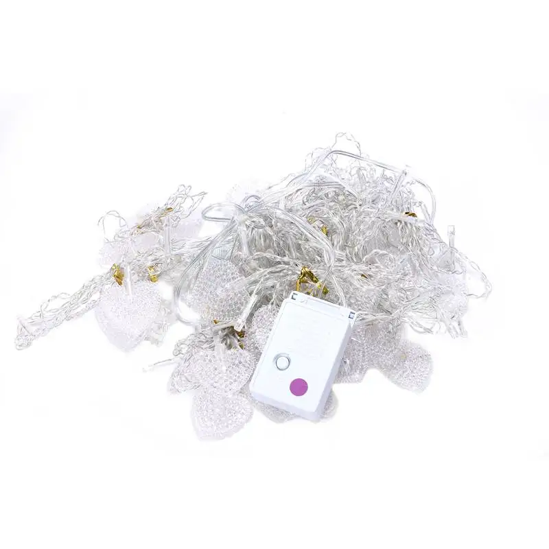 

Eu Plug Good Quality 1 heart-shaped Led String Lights Holiday Lights Christmas Wedding Decoration Curtain Lights