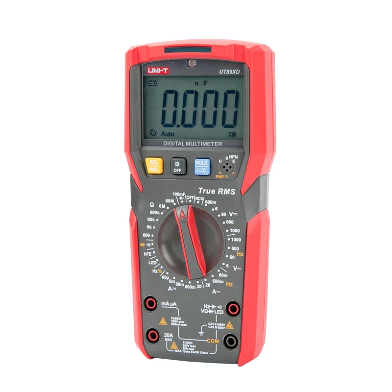 Koop UNI T UT89X UT89XD true RMS Digitale multimeter; 20A hoge huidige digitale multimeter, NCV condensator triode temperatuur test