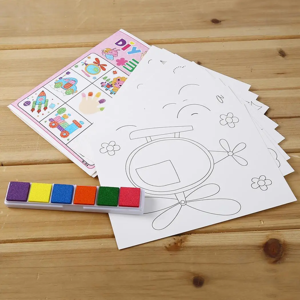 Красочные Fingerpaint комплект малыш Finger краски ing Craft Набор для рисования развивающие