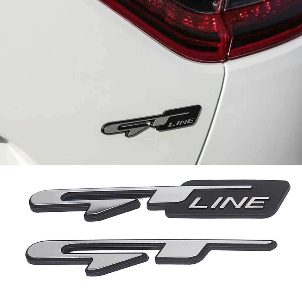 

Stereo Vehicle Emblem Logo GT LINE 3D Car Sticker Car Tuning For Kia K9 Forte Ceed Cerato RIO K3 Exterior Decorative Sticker ABS