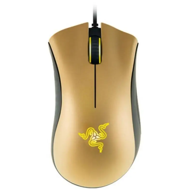 

Razer DeathAdder Wired Gaming Mouse 3500 DPI Optical PC Computer Mouse Gold more fit and more comfortable 3.5G Optical Sensor