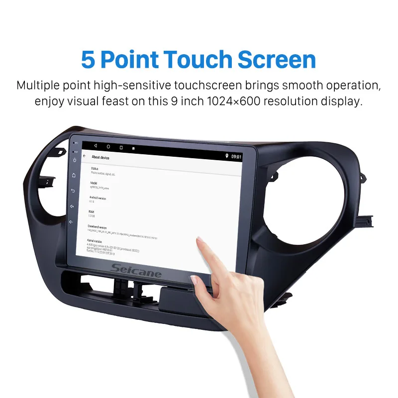 Seicane Android 8 1/7 1 2Din gps головное устройство для 2013 2014 2015 2016 HYUNDAI I10 Grand i10 RHD 9 дюймов 1080 P