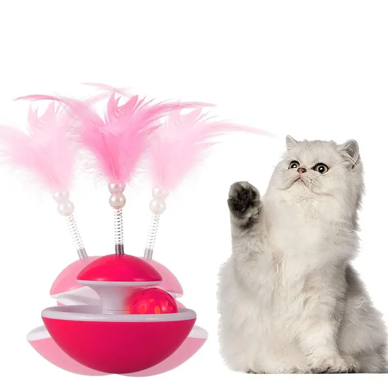 

Pet Supplies Cat Feather Ball Toys Feather Bell Tumbler Funny Cat Teaser Stick Spring Tumbler Pet Training Tools Cat Bite Toy