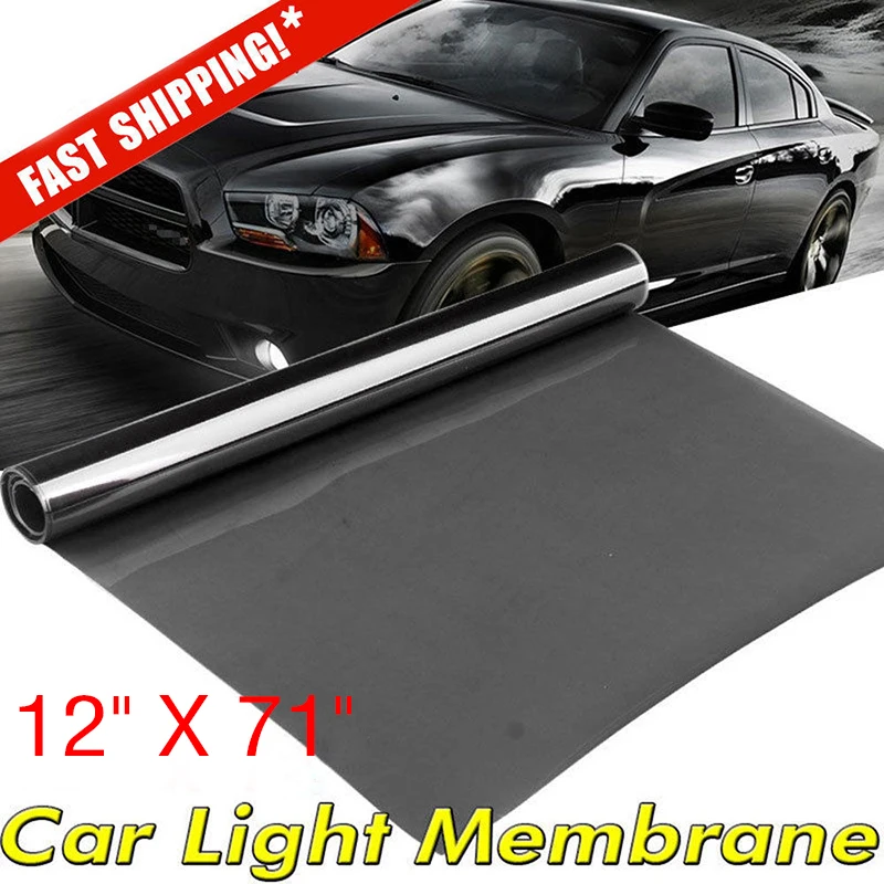 12/" x 60/" Smoke Headlight Taillight Fog Light Tint Film Vinyl Wrap 12 Colors !