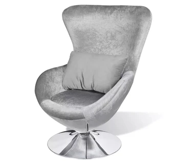 

VidaXL Silver Foil Shaped Chair 360 ° Rotated Living Room Chairs With A Removable Seat Cushion Suitable For Home Office