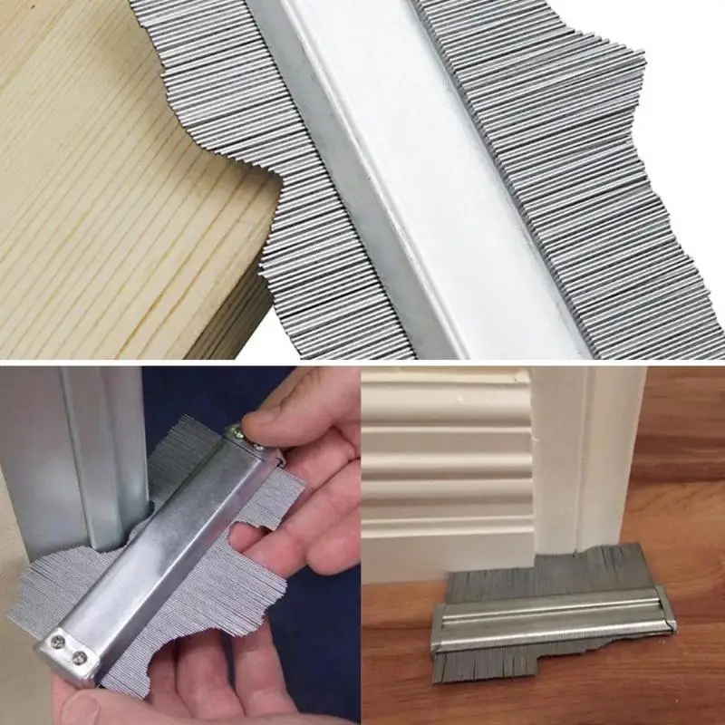  Stainless Steel Metal Profile Contour Gauge Template Tiling Skirting Laminate Profile Wood Ruler Ge