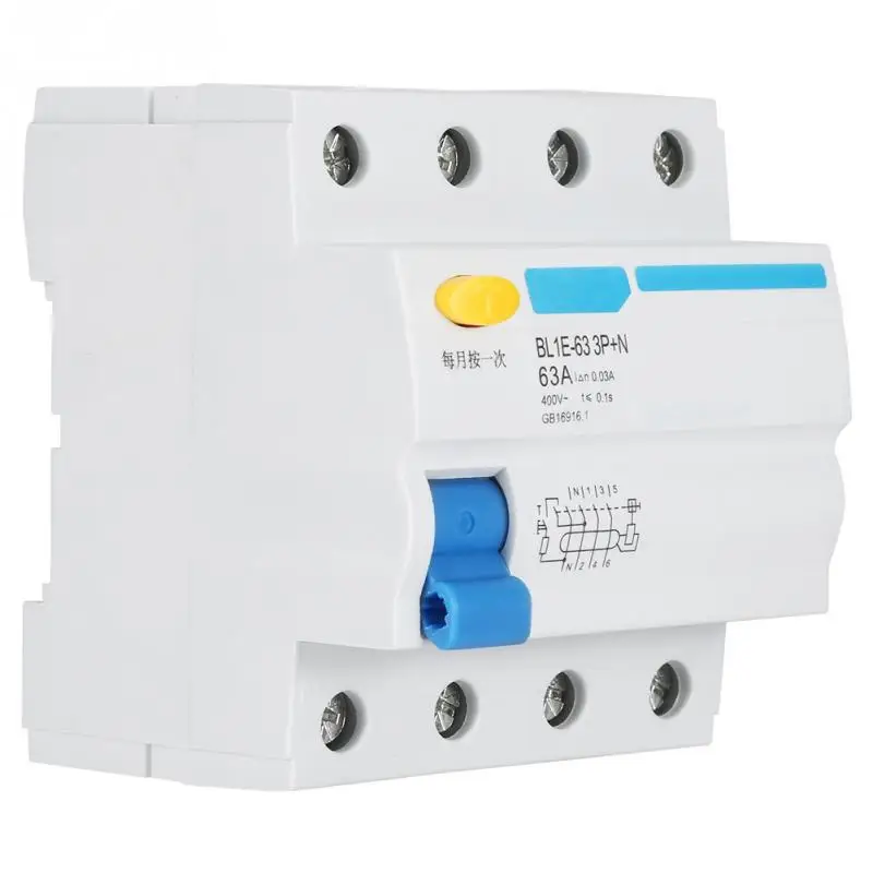 

BL1E-63 3P+N 63A RCCB Residual Current Circuit Breaker 230V 30mA circuit breaker box