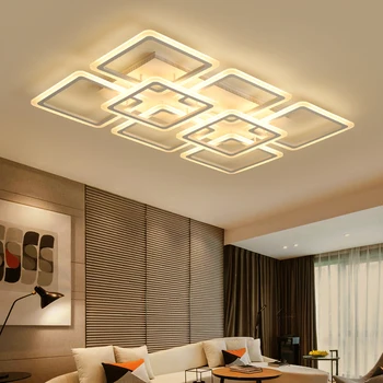 

New Modern LED Chandelier for bedroom Livingroom acrylic lampshade Ceiling Chandelier lighting luminaria de teto fixtures