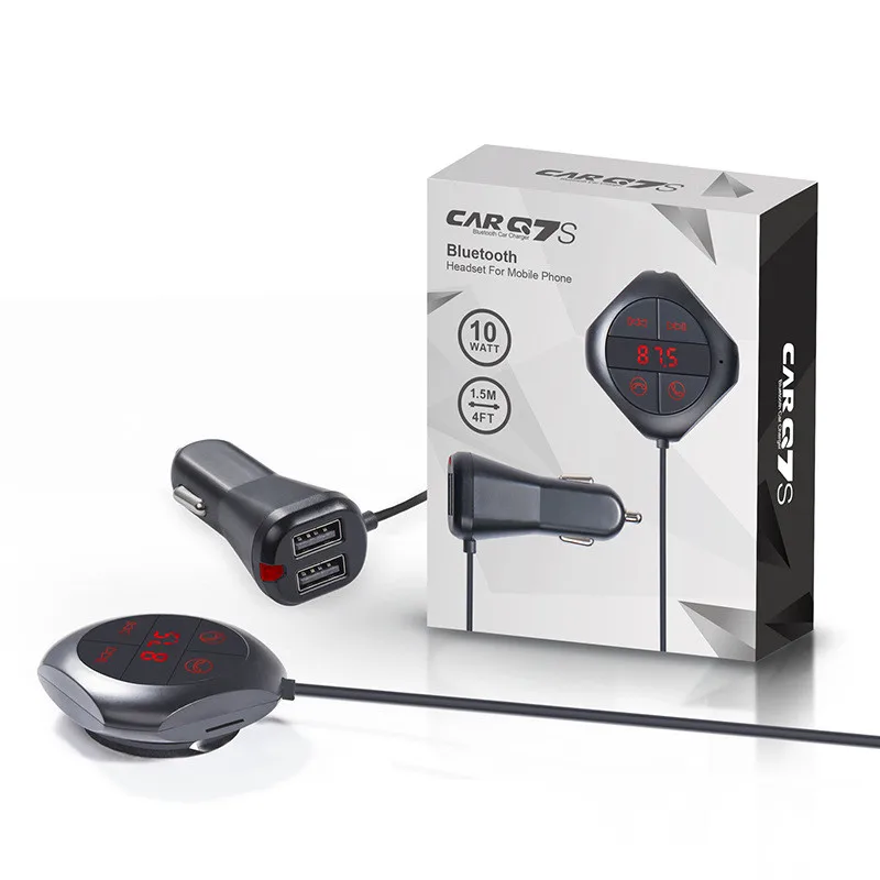 Автомобильный fm передатчик Q7s Bluetooth MP3 музыкальный плеер двойной